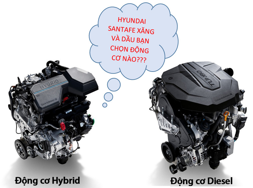 CHÊNH GẦN 100 TRIỆU NÊN CHỌN HYUNDAI SANTAFE 2021 MÁY XĂNG HAY MÁY DẦU